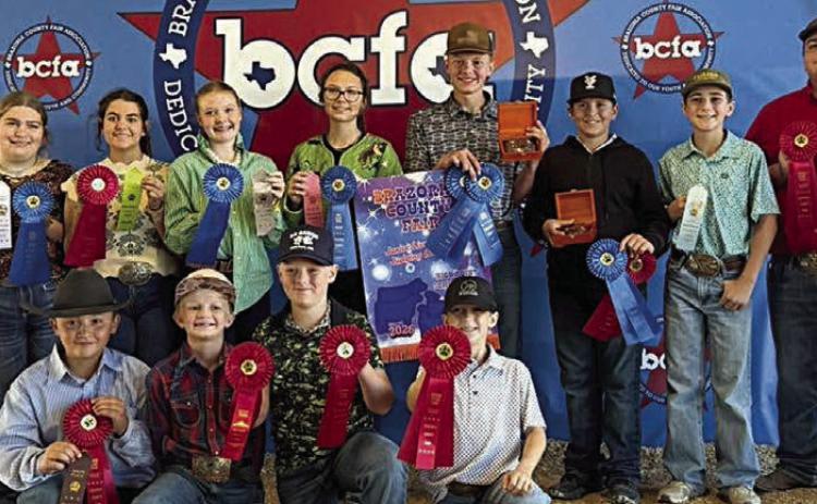 Fayette County 4-H members participating in the Brazoria County Livestock Judging Contest were (front row, from left) Bowen Bishop, Joe Carrales, Jenhsen Janecka, Rowdy Guenther, (back row) Hayleigh Pizzitola, Hailey Janish, Rheagan Karisch, Adalyn Carrales, Kaisley Janecka, Tatum Fritsch, Holden Holub, Hudson Holub, Crockett Guenther, Rilan Karisch and Tate Fritsch.