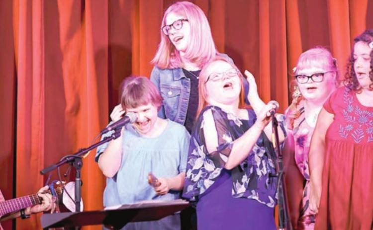Young ladies perform at Bugle Boy