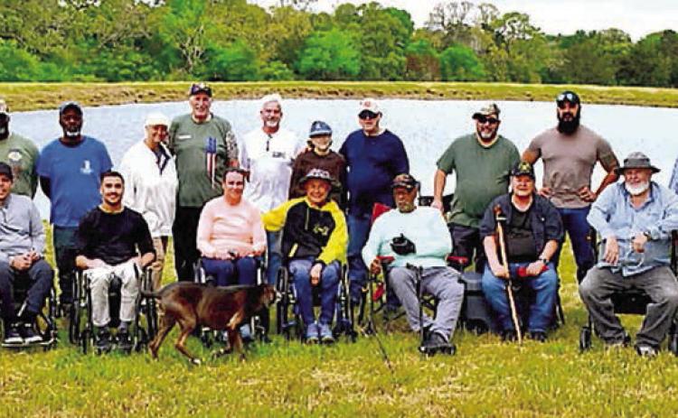 ‘Bob ’s Magic Pond’ was the site for the fishing event for disabled veterans held on April 6. Twice a year, Bob and Bonnie Baker host this opportunity for disabled veterans to enjoy fishing.